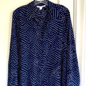 Diane Von Furstenberg Polka Dot Blouse - Women's Size 6